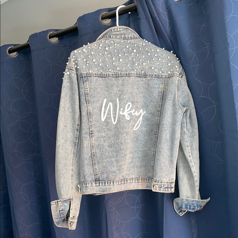 Wifey Studded Denim Jacket